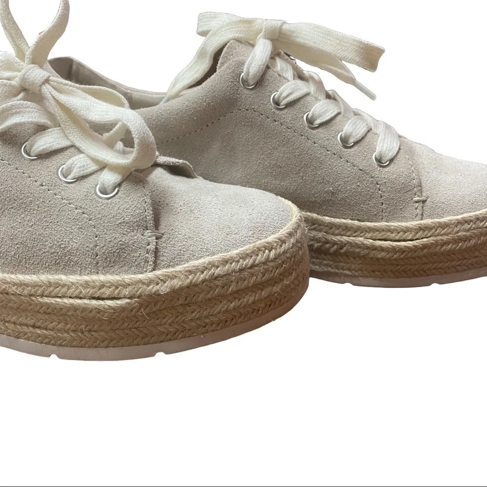 Treasure & Bond Payge Platform Leather Espadrille Lace Up Sneaker Size 9.5M